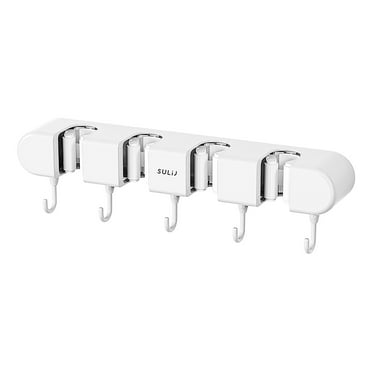 NGTEVOOS Bathroom Mop Hook without Punching Wall Hanging, Bathroom Strong Buckle, Mop Clamp, Tool, Mop Hanger, Storage Rack Special Offers