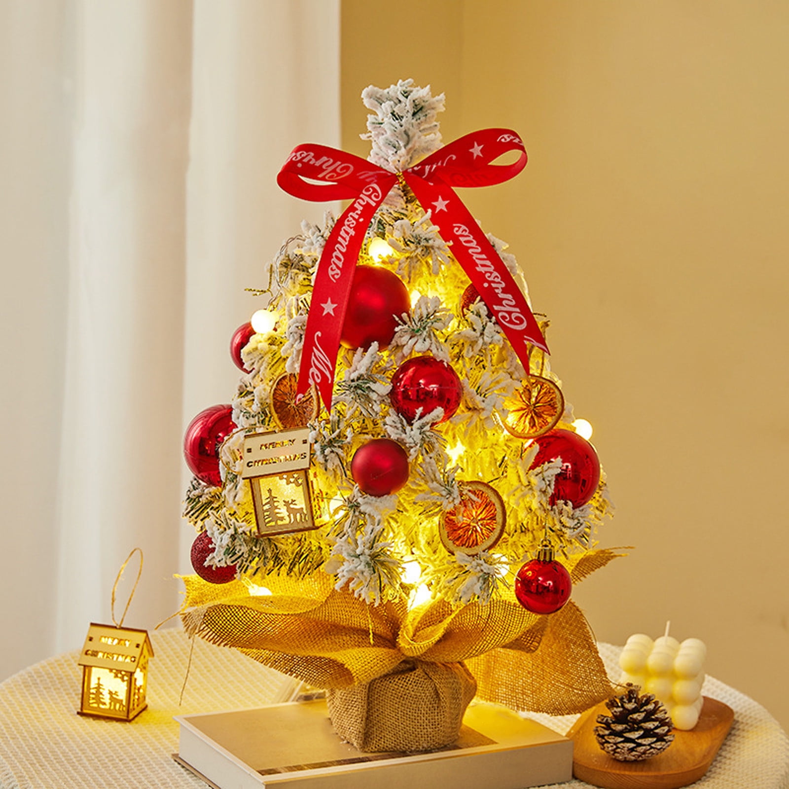 NGTEVOOS Clearance Tabletop Christmas Tree Mini Artificial Christmas