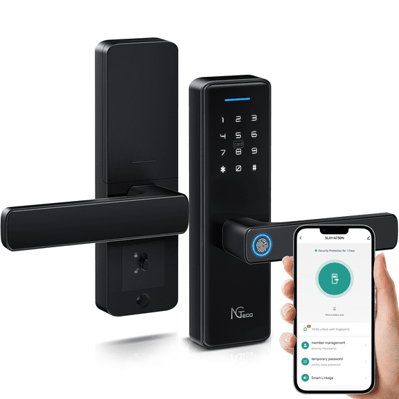 NGTeco Smart Door Lock for Home, Fingerprint Doorbell Keyless Entry with App & Keypad, Wifi