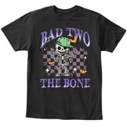 NH2 Creative Bad Two The Bone 2nd Birthday Boy Shirt   Funny Skeleton Toddler Outfit, Cool Skate Birthday Tee