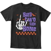 NH2 Creative Bad Two The Bone Birthday Shirt   Cool Skeleton Toddler Outfit for Boys, Graphic Tee