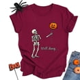 thumbnail image 1 of NH2 Creative Funny Skeleton Lost Pumpkin Balloon Halloween T-Shirt, 1 of 4