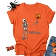 thumbnail image 1 of NH2 Creative Funny Skeleton Lost Pumpkin Balloon Halloween T-Shirt, 1 of 4