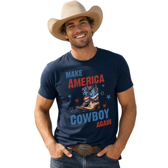 NH2 Creative Western Cowboy Shirt for Men and Women, Patriotic Tee