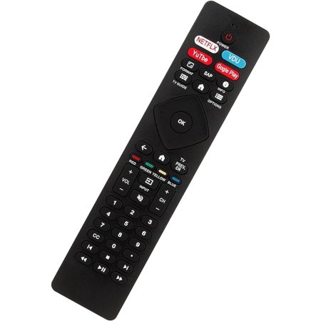 NH800UP BT800 URMT47CND002 IR Replacement Remote Control Compatible with Philips Smart LED Android TV 24PFL6704/F7 43PFL5766/F7 5PFL5604/F7A 65PFL5704/F7A 65PFL5504/F7 75PFL5604/F7