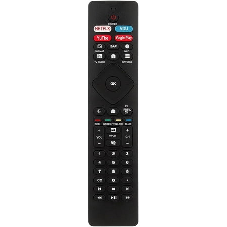 NH800UP BT800 URMT47CND002 IR Replacement Remote Control Compatible with Philips Smart LED Android TV 75PFL5604/F7 50PFL5766/F7 55PFL5766/F7 65PFL5766/F7 50PFL5806/F7 32PFL5505/F7