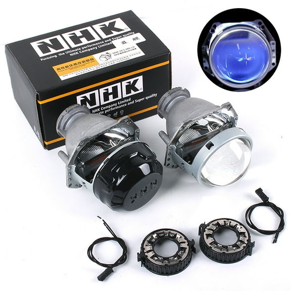 NHK 3.0 inch Hella 3R G5 Bi-xenon Projector Blue Lens HID Headlight Retrofit Universal