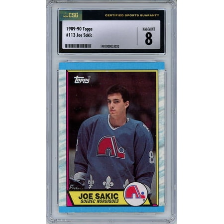 NHL 1989-90 Topps Joe Sakic #113 (CSG 8)