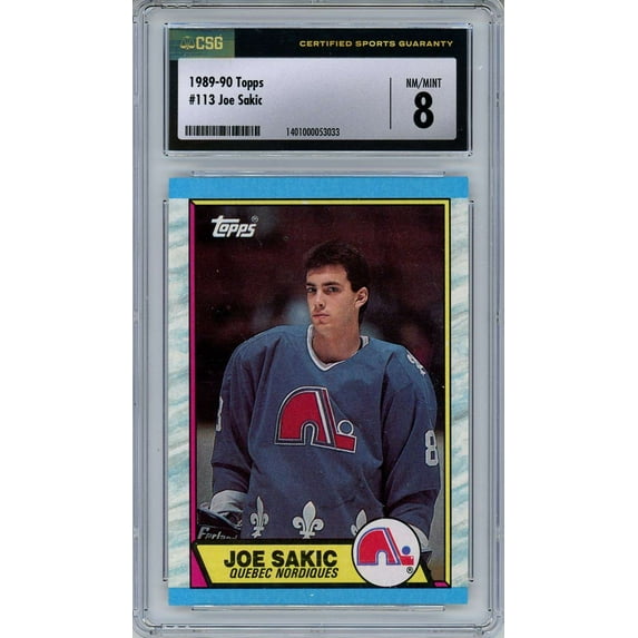 NHL 1989-90 Topps Joe Sakic #113 (CSG 8)