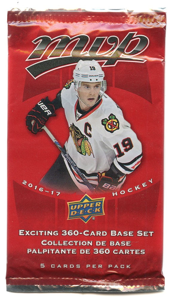 UPPER DECK NHL 2016-17 MVP Hockey Trading Card Pack