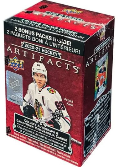 NHL 2020-21 Artifacts Hockey Trading Card BLASTER Box [5 Packs + 2 Bonus Packs!]