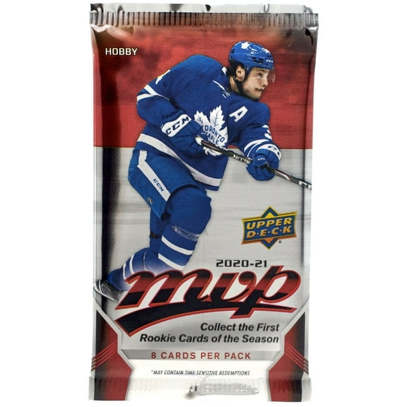 NHL 2020-21 MVP Hockey Trading Card HOBBY Pack (8 Cards)