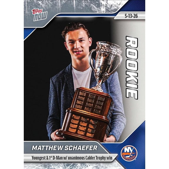 NHL 2025-26 Topps NOW Hockey  Matthew Schaefer #171 [Rookie Sticker Card]