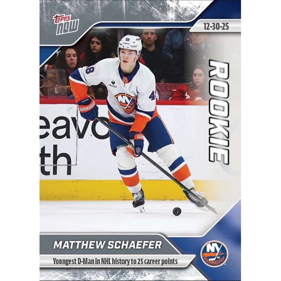 NHL 2025-26 Topps NOW Hockey Matthew Schaefer Single Sticker Card [Rookie]