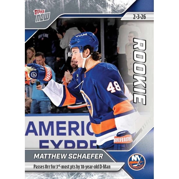 NHL 2025-26 Topps NOW Hockey Matthew Schaefer Single Sticker Card [Rookie]