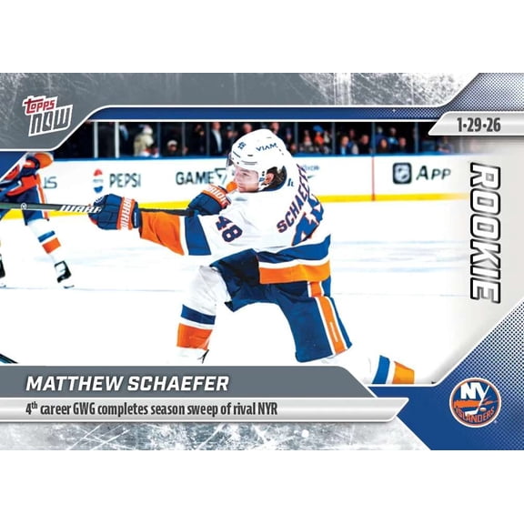 NHL 2025-26 Topps NOW Hockey Matthew Schaefer Single Sticker Card [Rookie]