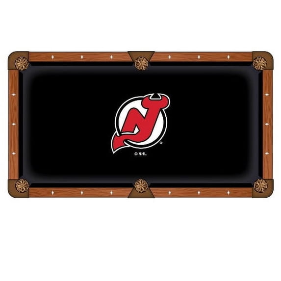 NHL 7' Pool Table Cloth by Holland Bar Stool - New Jersey Devils