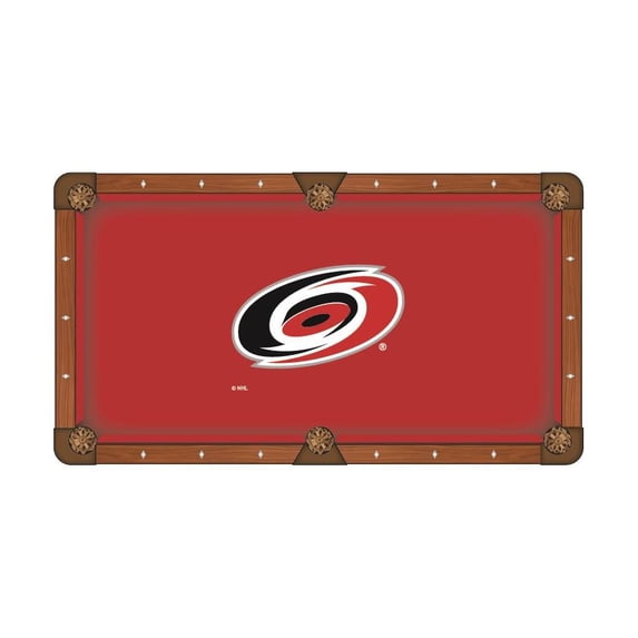 NHL 8' Pool Table Cloth by Holland Bar Stool - Carolina Hurricanes