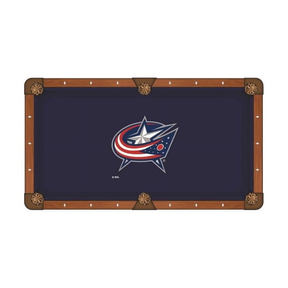 NHL 8' Pool Table Cloth by Holland Bar Stool - Columbus Blue Jackets
