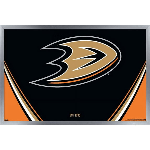 NHL Anaheim Ducks - Logo 21 Wall Poster, 14.725" x 22.375", Framed