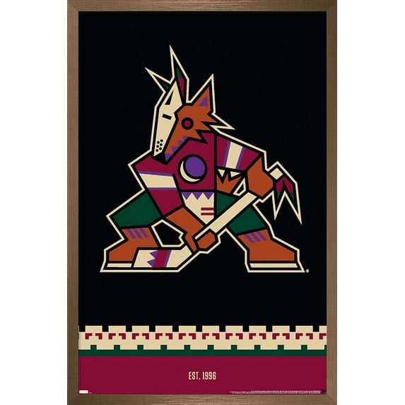 NHL Arizona Coyotes - Logo 21 Wall Poster, 14.725" x 22.375", Framed