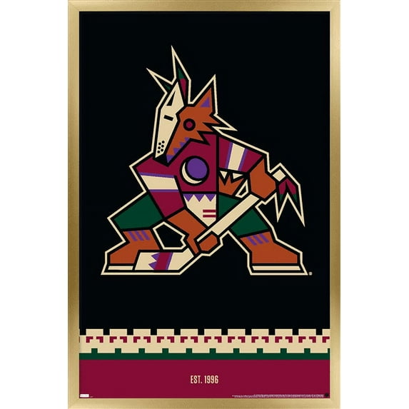 NHL Arizona Coyotes - Logo 21 Wall Poster, 22.375" x 34", Framed