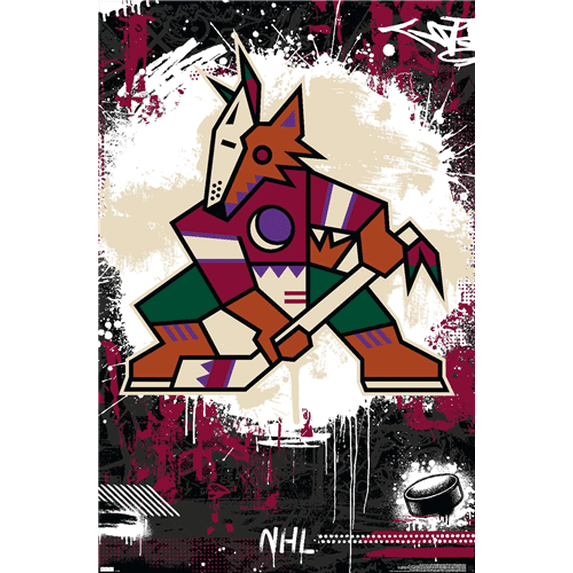 NHL Arizona Coyotes - Maximalist Logo 23 Wall Poster, 22.375" x 34"