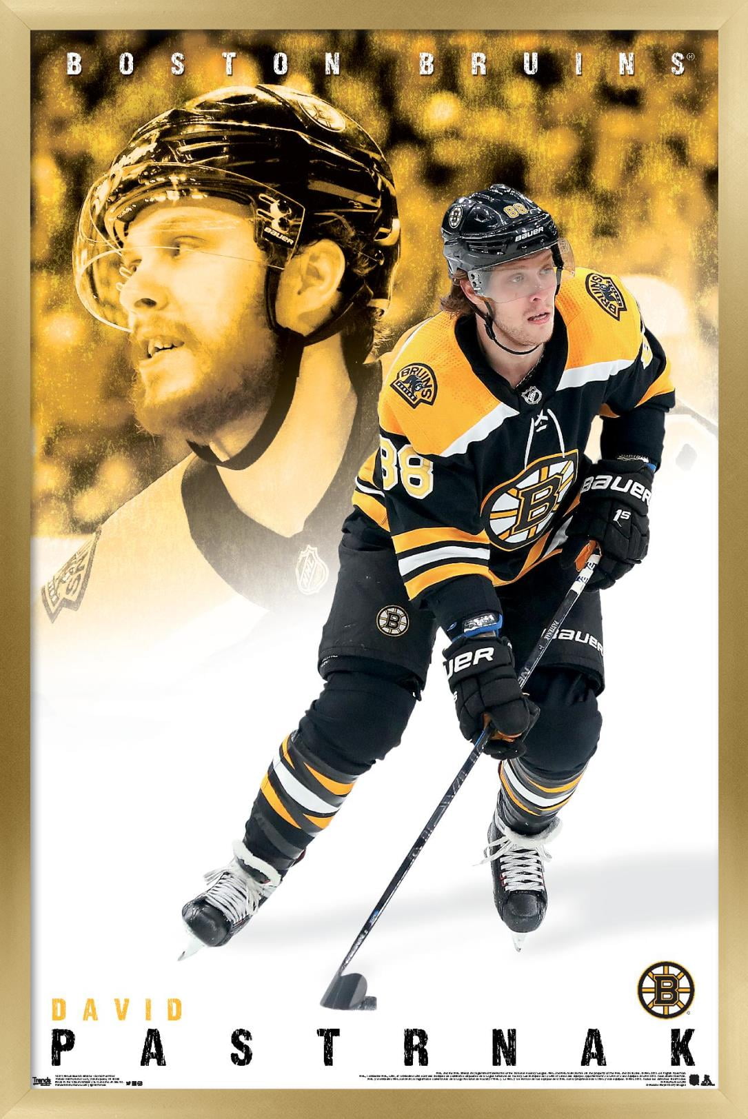 NHL Boston Bruins - DaVid Pastrnák 19 Wall Poster, 14.725" x 22.375", Framed