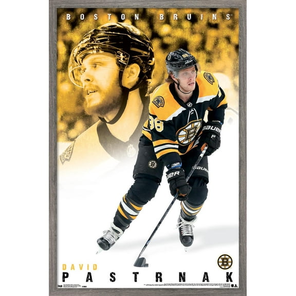 NHL Boston Bruins - David Pastrnák 19 Wall Poster, 22.375" x 34" Framed