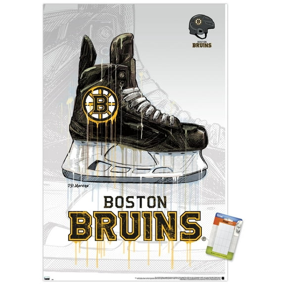 NHL Boston Bruins - Drip Skate 20 Wall Poster, 22.375" x 34"