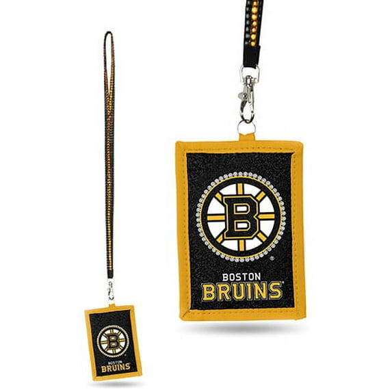 Boston Bruins Beaded Lanyard Wallet