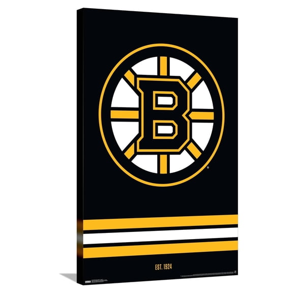 NHL Boston Bruins - Logo 21 Canvas Wall Poster, 22.375" x 34"