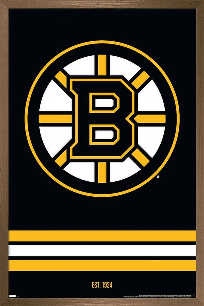 nhl-boston-bruins-logo-21-wall-poster-14-725-x-22-375-framed-walmart-business-supplies