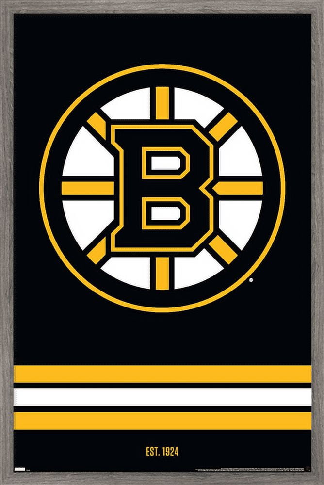 NHL Boston Bruins - Logo 21 Wall Poster, 22.375" x 34", Framed