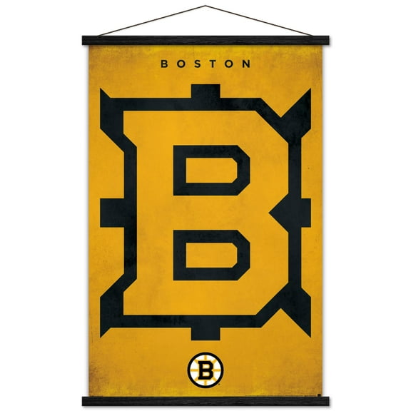 NHL Boston Bruins - Logo 25 Wall Poster with Magnetic Frame, 22.375" x 34"