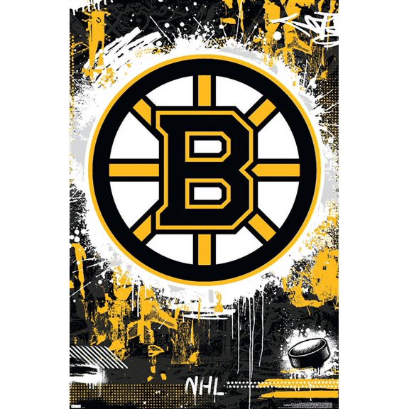 NHL Boston Bruins - Maximalist Logo 23 Wall Poster, 14.725" x 22.375"