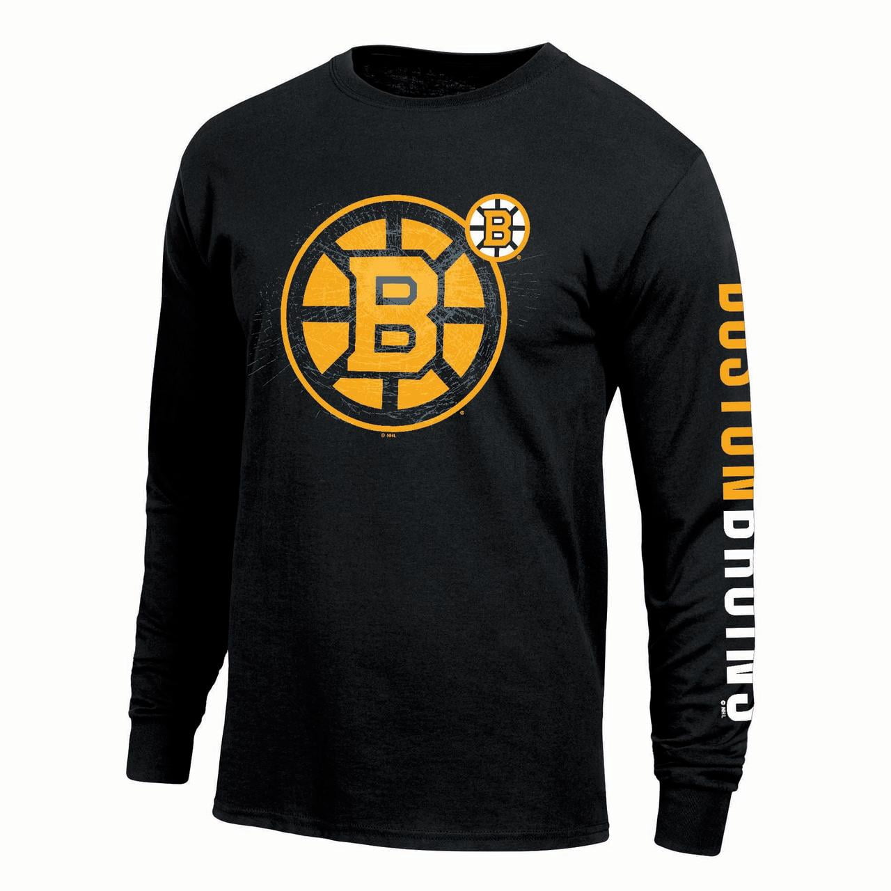 NHL Boston Bruins Men's Team Color Double Graphic Long Sleeve T-Shirt