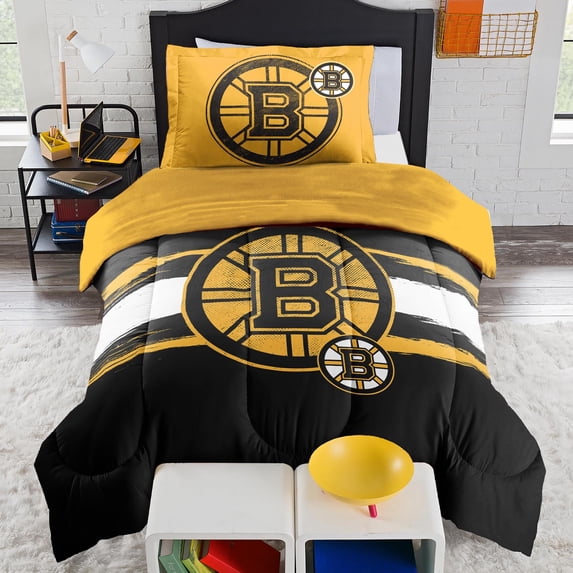 NHL Boston Bruins Officially Licensed Comforter & Sham set Twin/Twin XL