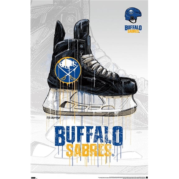 NHL Buffalo Sabres - Drip Skate 21 Wall Poster, 14.725" x 22.375"