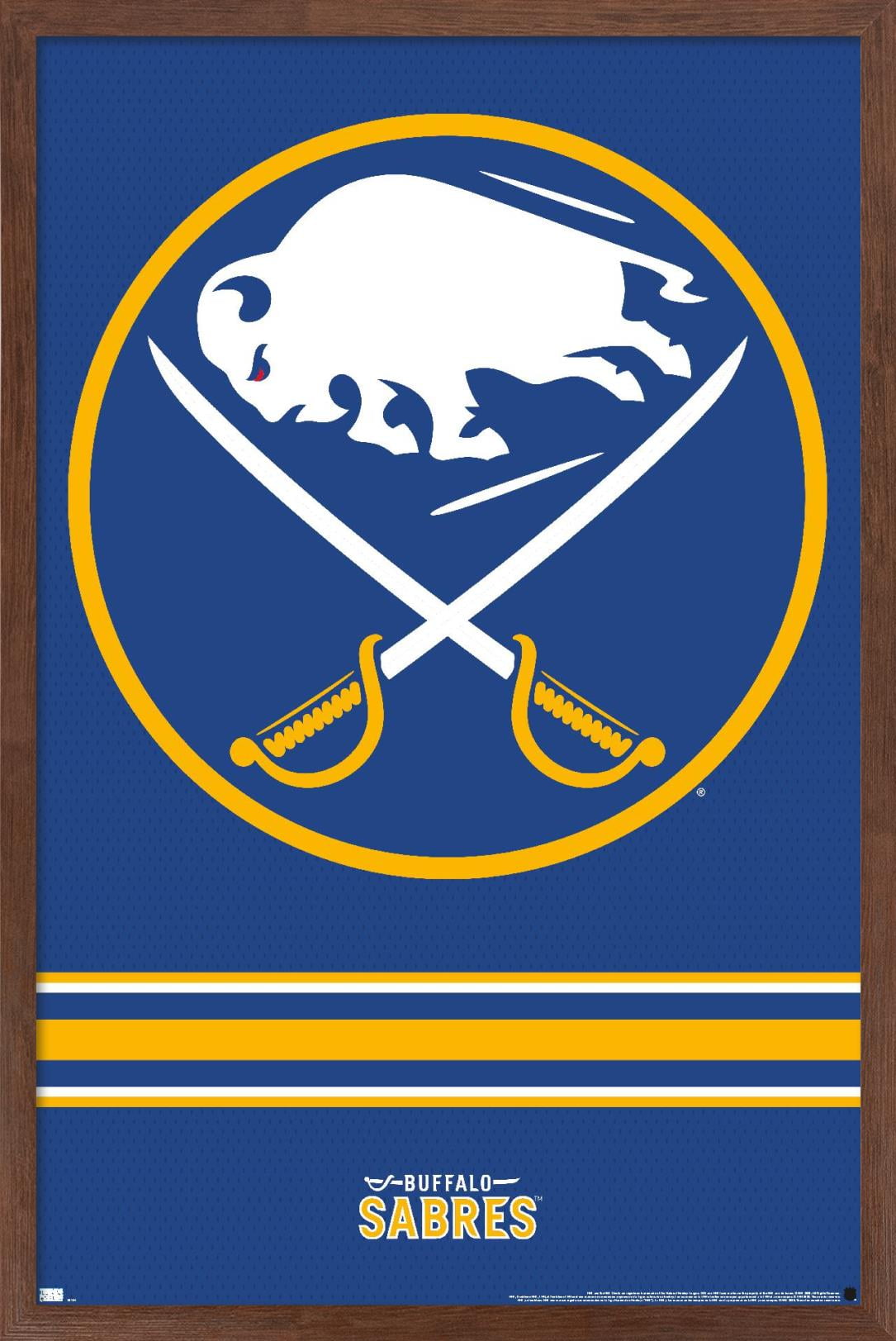 NHL Buffalo Sabres - Logo 20 Wall Poster, 14.725" x 22.375", Framed