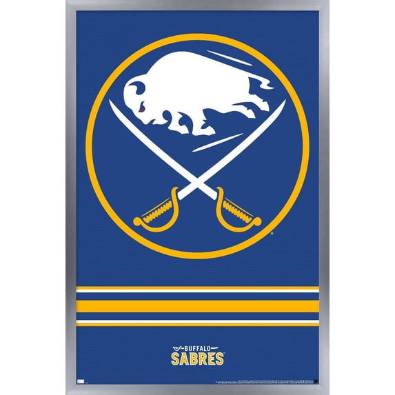 NHL Buffalo Sabres - Logo 20 Wall Poster, 22.375" x 34" Framed