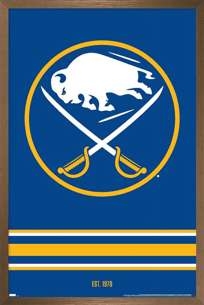 NHL Buffalo Sabres - Logo 21 Wall Poster, 22.375" x 34", Framed