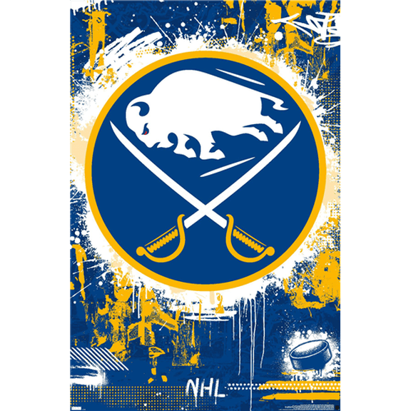 NHL Buffalo Sabres - Maximalist Logo 23 Wall Poster, 22.375" x 34"