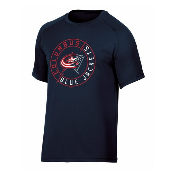 NHL COLUMBUS BLUEJACKETS Mens Altrnt Color Synthetic Raglan Short Sleeve Tee