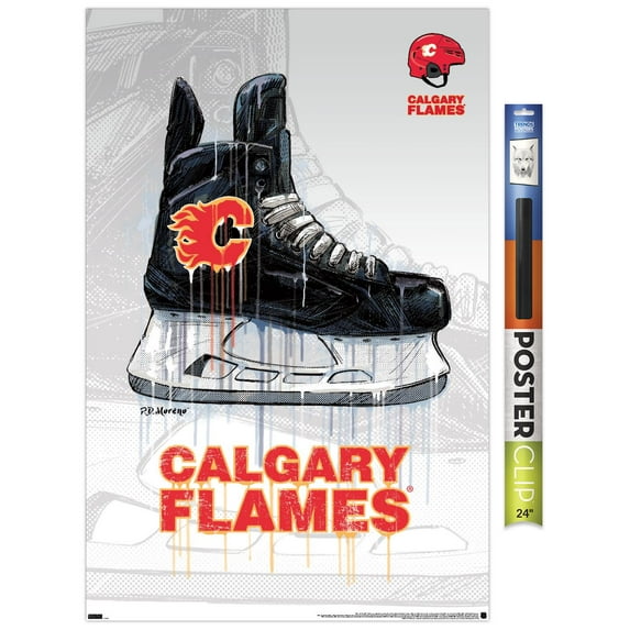 NHL Calgary Flames - Drip Skate 21 Wall Poster, 22.375" x 34"