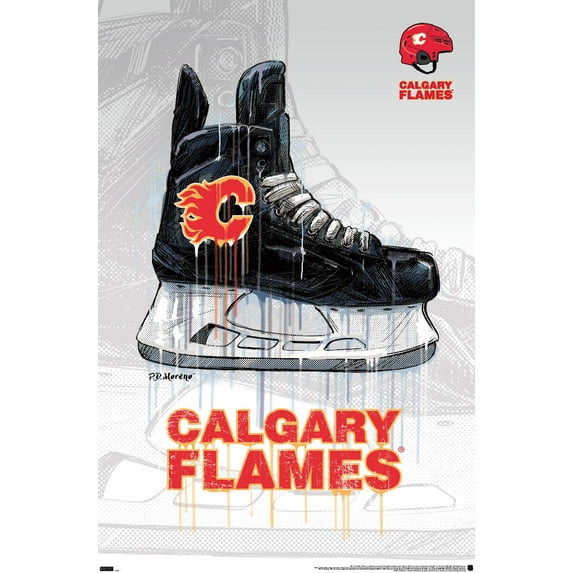NHL Calgary Flames - Drip Skate 21 Wall Poster, 22.375" x 34"
