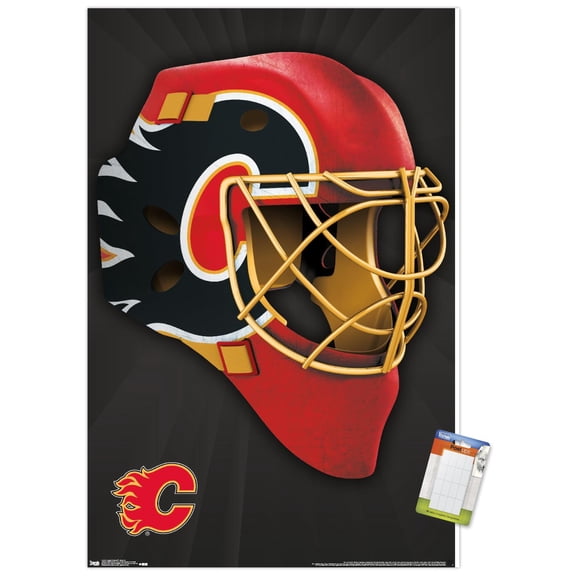 NHL Calgary Flames - Mask 16 Wall Poster, 22.375" x 34"