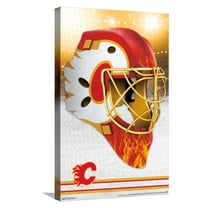 NHL Calgary Flames - Mask 20 Canvas Wall Poster, 14.725" x 22.375"