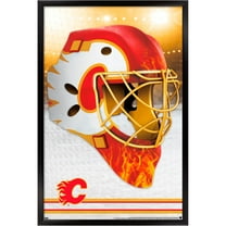 NHL Calgary Flames - Mask 20 Wall Poster, 22.375" x 34", Framed