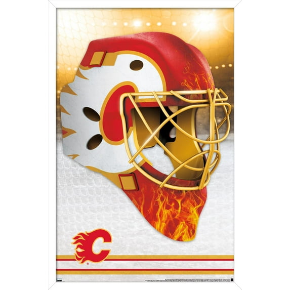 NHL Calgary Flames - Mask 20 Wall Poster, 22.375" x 34", Framed